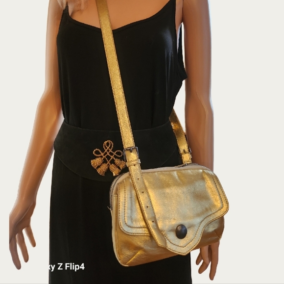 Liebeskind Berlin Gold Crossbody Bag, Circa 2015 - Picture 1 of 16